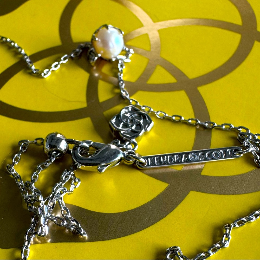Kendra Scott Ashton Silver Necklace with Pearl